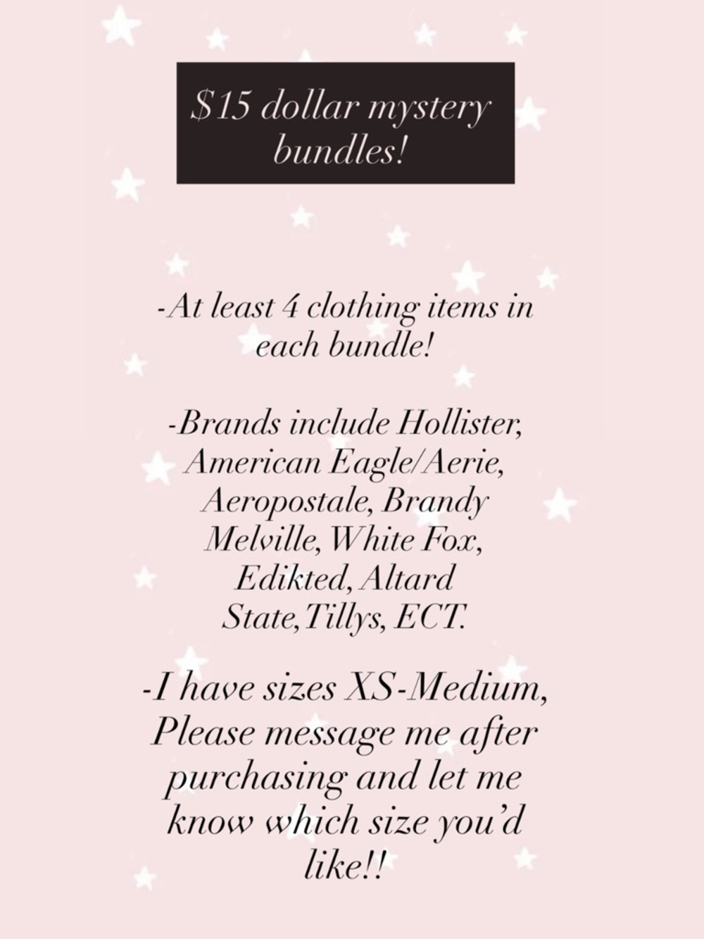 Mystery clothing bundles!